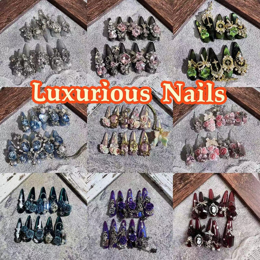 Press On Nails Choosing in living room